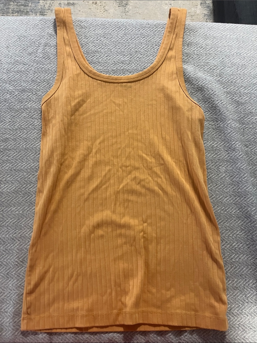 aerie Ribbed Tank Slip Dress in Mustard Yellow